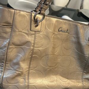 Coach Metallic Gold Tote Bag